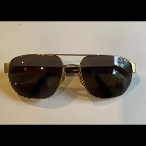 Authentic Rare Bvlgari  Vintage Sunglasses Gold   Brown 504 Large 105/135